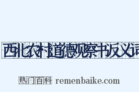 西北农村道德观察书反义词是什么意思的图片